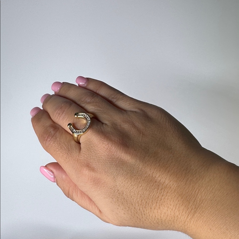 Make It Happen Gold Horseshoe Ring for Women many sizes available - Picture 6 of 7